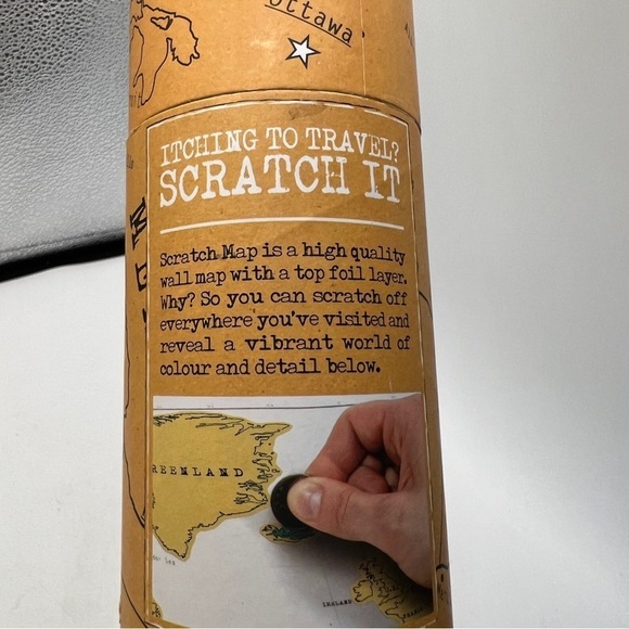 Luckies Original Scratchables Scratch Foil Layer Graphic Travelers Map Portrait - Picture 3 of 13